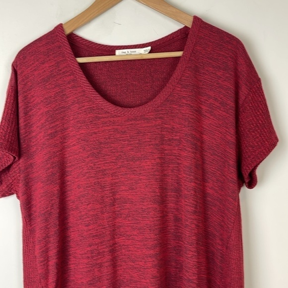 Rag & Bone Red T-Shirt Dress - Size Large - Picture 3 of 8